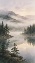 Misty Mountai Lake